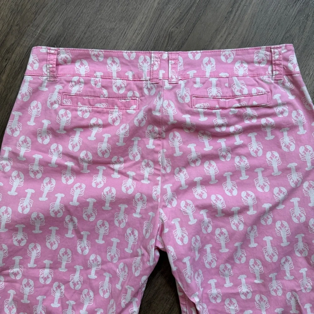 Crown & Ivy Pink Lobster Print Pants - Size 10 Petite - Picture 10 of 10